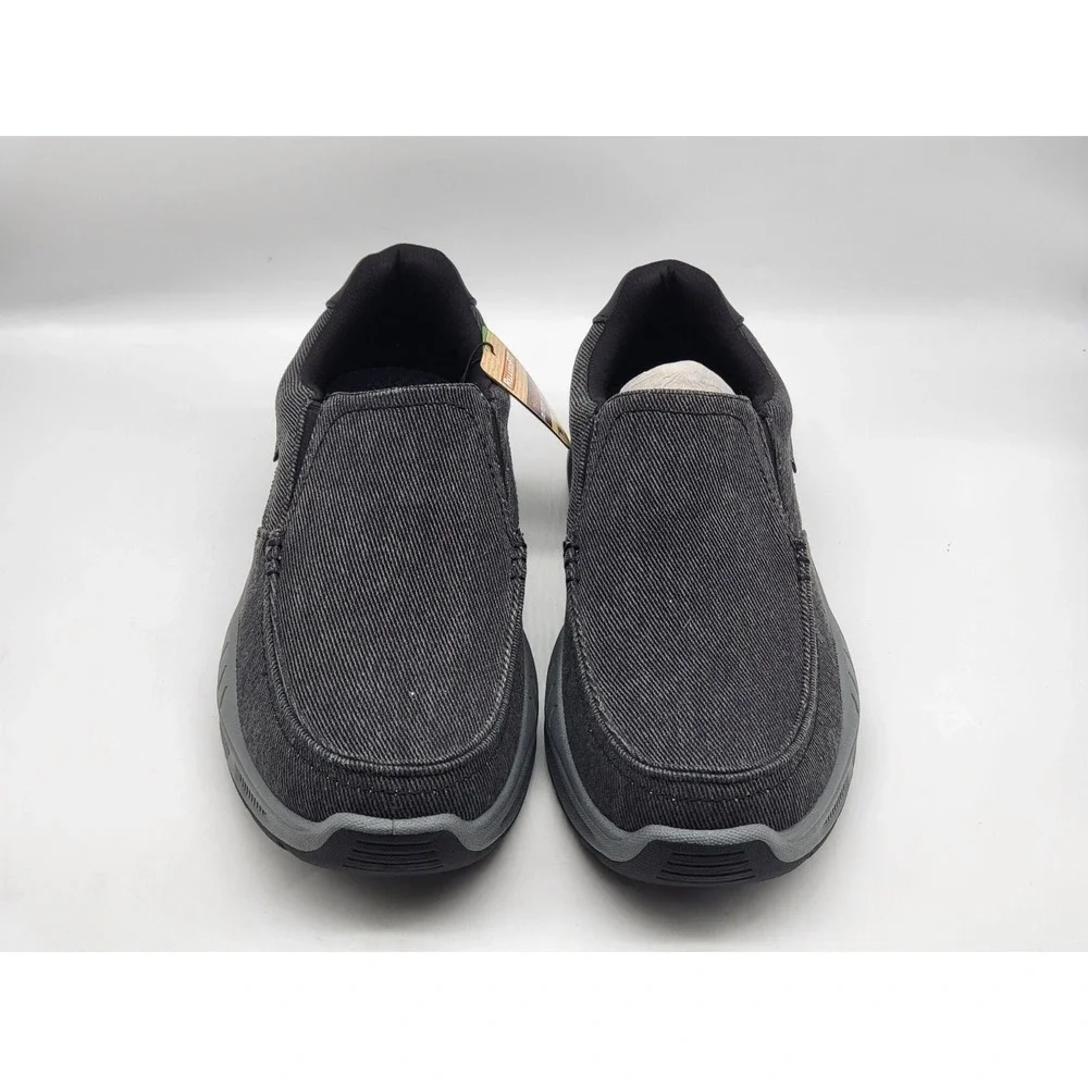 Skechers Cohagen Vierra Relaxed Fit Slip On Black Casual Loafer‎ Shoes 11.5 NWOB